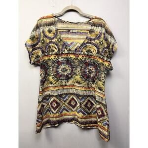 Show Me Your Mumu shirt‎ top tunic Womens size small BoHo Semi Sheer